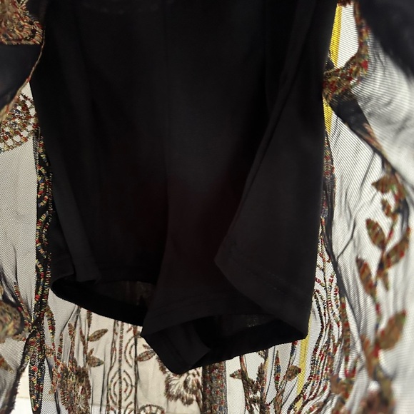 Black Embellished Maxi Skirt with Slit for Night Out - Picture 5 of 10